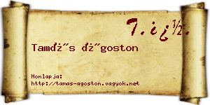 Tamás Ágoston névjegykártya